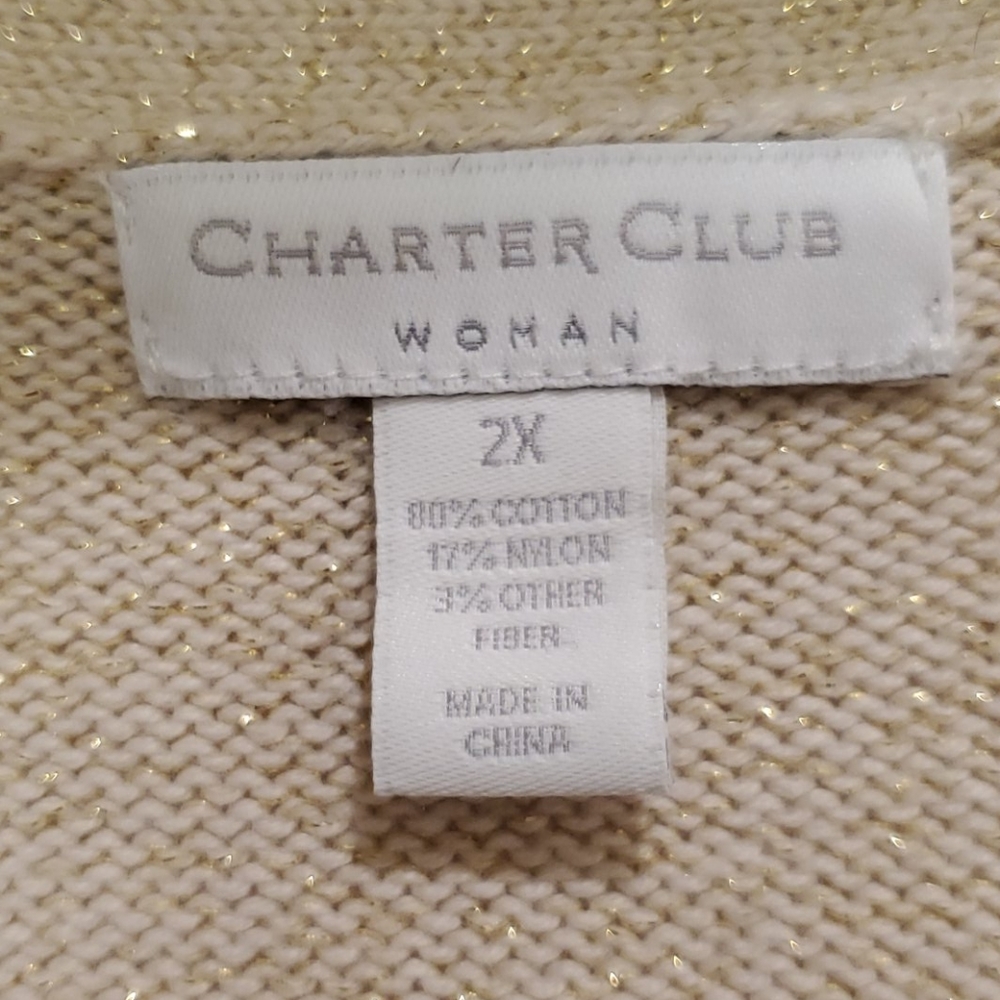 Beautiful sparkly ivory sweater - Picture 4 of 6